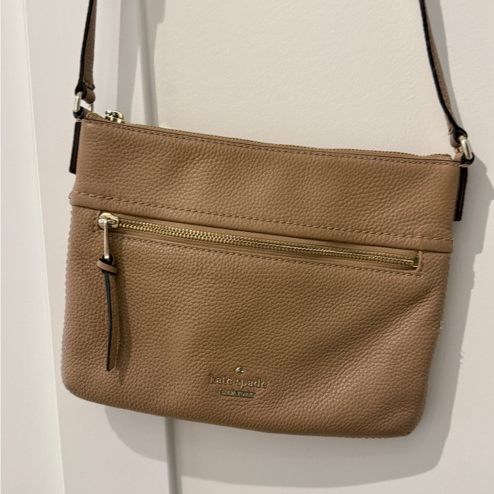 Kate Spade Tan Leather Crossbody Bag